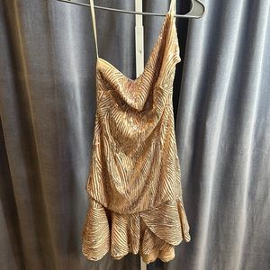 Hello Molly Rose Gold Mini Dress